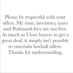 Please don’t low ball me!